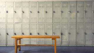 Lockers in a gym hanging room