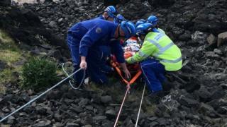 Boy rescued at Castlerock