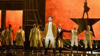Hamilton cast at Olvier Awards