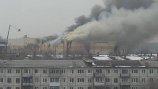 Kebakaran di pusat perbelanjaan di Kemerovo
