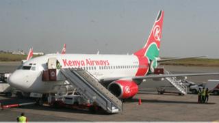 Diyaarad ka mid ah kuwa Kenya Airways