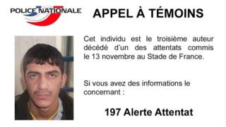 Police appeal for information about one of the Paris attackers