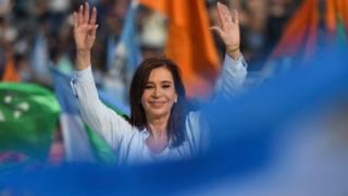 Cristina em comício nesta segunda-feira