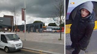 Govan bus station and CCTV image