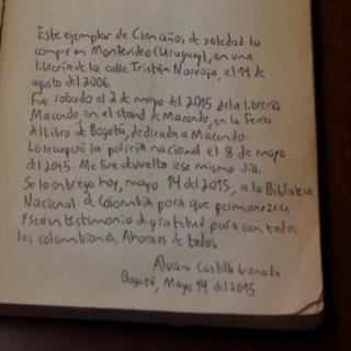 Nota del librero.