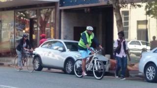 Cyclists in Johannesburg