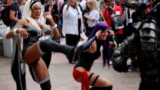 Costumed fans at the 2013 Comic-Con in San Diego