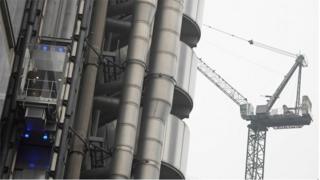 Crane and building