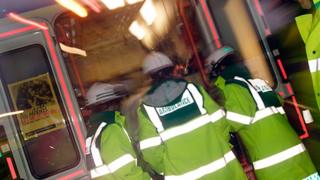 An ambulance team