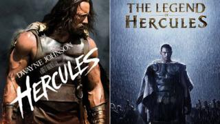 Afiches de "Hércules" y "La leyenda de Hércules"