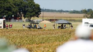 Site of hot air balloon accident near Lockhart, Texas on July 30, 2016