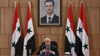 Syrian Foreign Minister Walid al-Moallem speaks during a press conference in Damascus, Syria, 08 May 2017