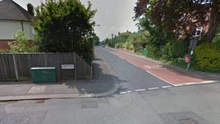 Albert Road at the junction with Highmoor Road, Caversham