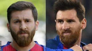 Solda Rza Parasteş, sağda Lionel Messi