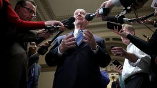 House Ways and Means Chairman Kevin Brady (R-TX) discusses progress on the tax reform bill with reporters at the Capitol on December 15, 2017