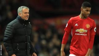 Jose Mourinho na Marcus Rashford