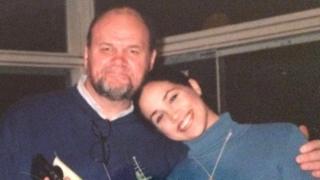 Meghan Markle with her father Thomas