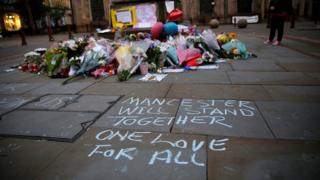 Floral tributes to Manchester victims