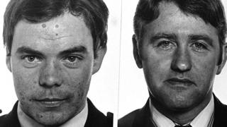 RUC officers Michael Malone (left) and Ernest Carson (right) were killed in an IRA gun attack in 1987
