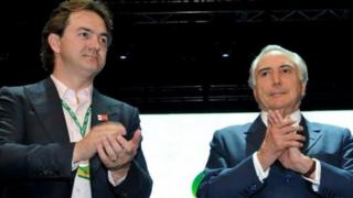 Foto de arquivo de Joesley Batista com Michel Temer