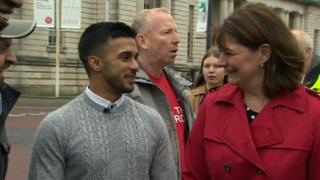 Juhel Miah a Leanne Wood