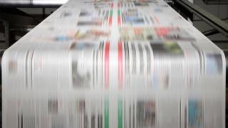 Newspapers being printed