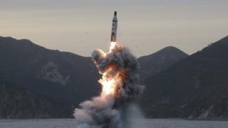 A reported underwater test-fire of strategic submarine ballistic missile conducted at an undisclosed location in North Korea (16 April 2017)