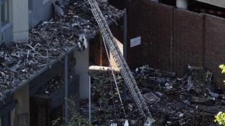 The wreckage of Grenfell Tower