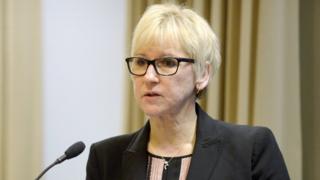 Swedish Foreign Minister Margot Wallstrom (file pic)