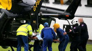 Diver airlifted to hospital