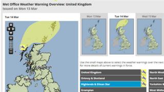 High winds warning