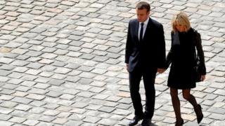 France: Macron to abandon plans for official first lady 1 Mr Macron and his wife Brigitte holding hands