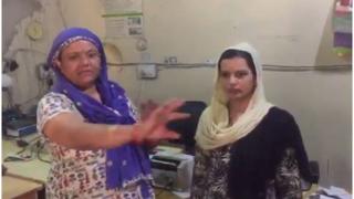 Bank employees Vimla Devi and Poonam