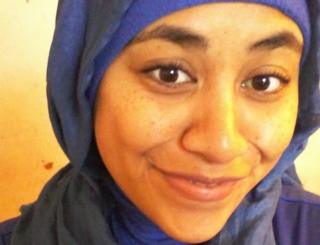 Kirsty Powell wearing a hijab