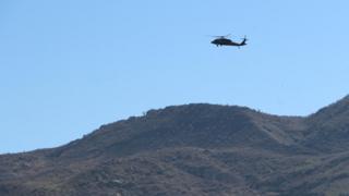 Gabar Dağı'ndaki operasyonda uçan bir helikopter