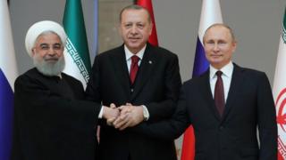 rouhani, erdogan, putin