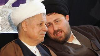 حسن خمینی در کنار اکبر هاشمی رفسنجانی