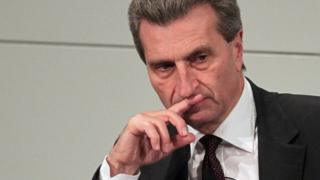 Günther Oettinger, le commissaire au budget de l'Union européenne, est dubitatif quand au début des négociations pour le Brexit