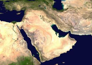 تصویر ماهوارهای خلیج فارس و تنگه هرمز