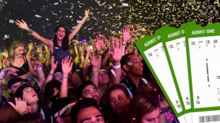 Concert tickets and fans
