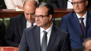 Le ministre tunisien de la santé, Slim Chaker, lors d'une session parlementaire