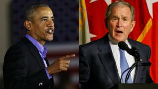 Barack Obama ve George W. Bush