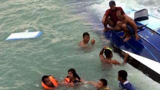 People being pulled from the sea