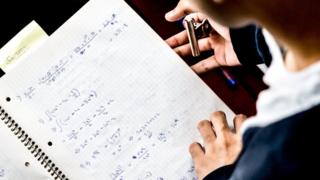 Boy studying