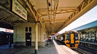 Cardiff Central Station platform