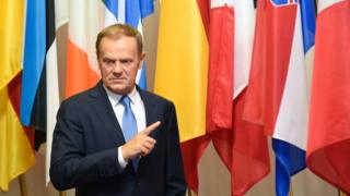 トゥスクEU大統領は前ポーランド首相(1日、ブリュッセルで)
