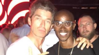 Noel Gallagher and Mo Farah