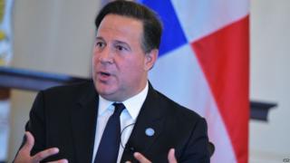 Panama's president Juan Carlos Varela speaking in Washington earlier this month. (3/05/2016)