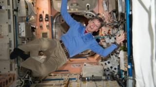 Peggy Whitson in space
