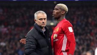 Meneja Jose Mourinho na Paul Pogba